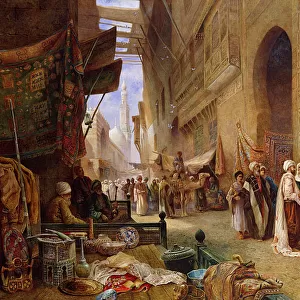 A Street Scene in Cairo, by Charles Robertson