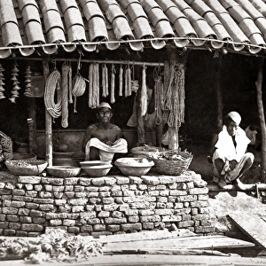 Street store, India, circa 1890