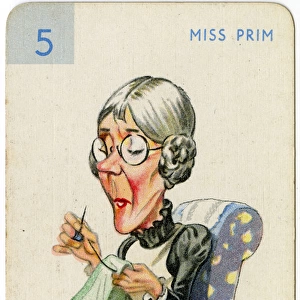 Strip tease card game - Prudie suit - Miss Prim
