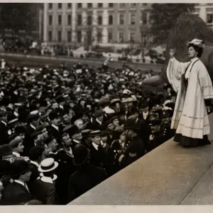 Emmeline Pankhurst in Trafalgar Square Print 1908