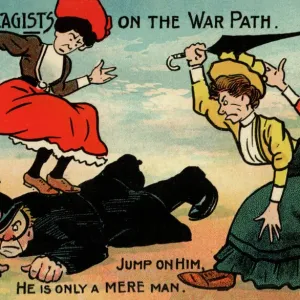 Suffragette Suffragists on the WarPath circa 1907 Print