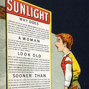 Sunlight Soap - cut-out advertising trade card