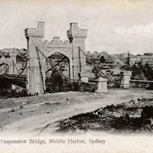 Suspension Bridge, Middle Harbour, Sydney, Australia