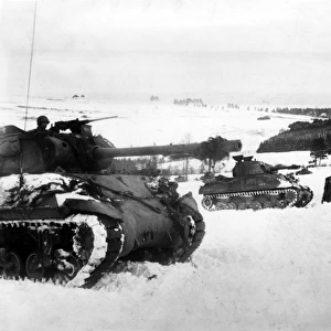 US tanks during Battle of the Bulge