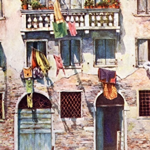 Tenements in a quiet street - Venice, Italy