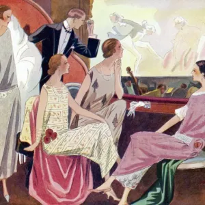 In a Theatre Box Print, Opera Comique, Paris