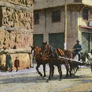 Thessaloniki, Greece, artillery piece under Arch of Galerius