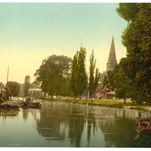 Thorpe, church and river, Norwich, England