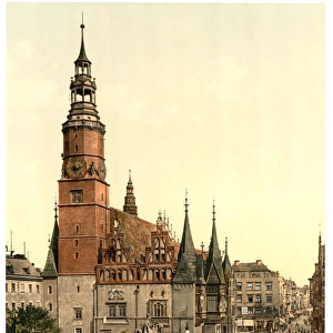 Town hall, Breslau, Silesia, Germany (i. e. Wroclaw, Poland)
