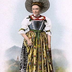 Traditional Swiss Costume - Woman from St Gallen