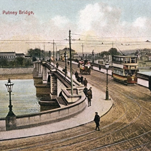 Tram crossing Putney Bridge