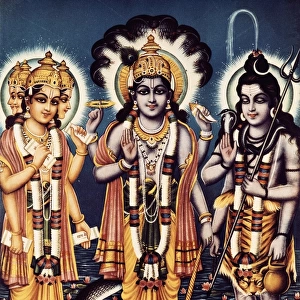 Trimurti ( three forms in Sanskrit) of Brahma