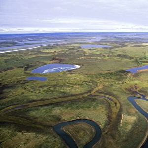 Tundra - lakes and rivers - an aerial view