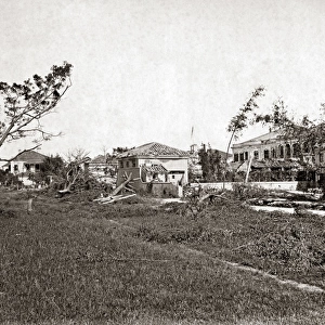 Typhoon damage, Canton, China, 1878