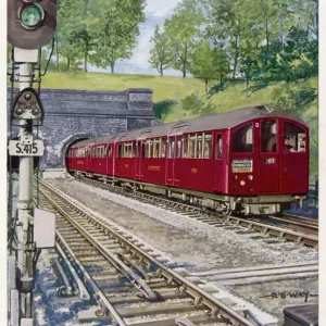 Northern Line Train Print, Emerging from Tunnel Northern Line Train Print, Emerging from Tunnel