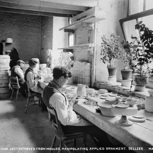 Belleek China Factory Interior Print, circa early 1900s