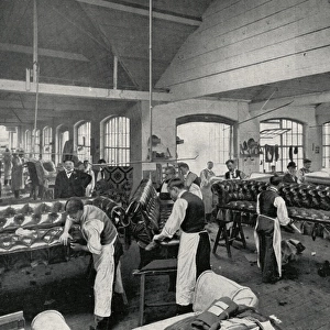Upholsterers at work, C V Smith factory, London