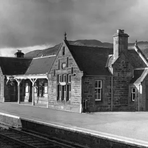 Late Victorian Railway Station Print, Newtonmore, 1893 Late Victorian Railway Station Print, Newtonmore, 1893