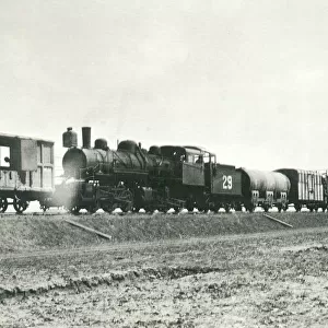 View of a fully armed train, Iraq