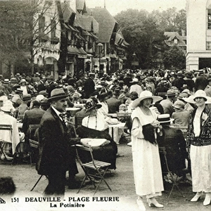 A view of La Potiniere Caf鬠Deauville, France