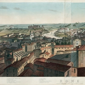View of Rome, including the Villa Meolistrees, Sa. Maria dei