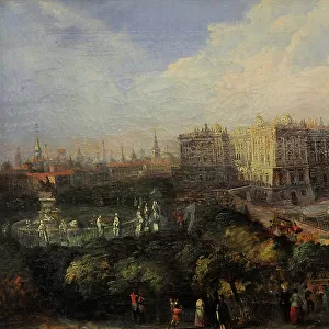 View of the Royal Palace of Madrid by Genaro Perez Villaamil