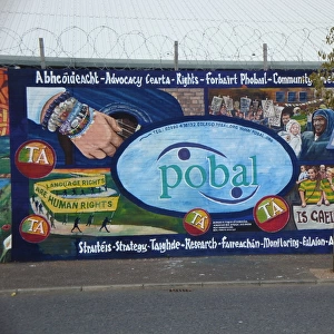 Wall mural of Human Rights at Belfast