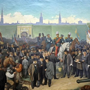 Walls start demolition. Ceremony Riga City, November 15, 185