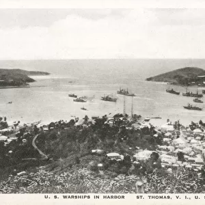US Warships in St. Thomas harbour - US Virgin Islands