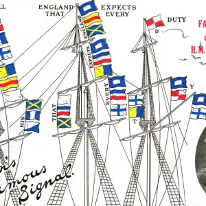 WW1 Print: HMS Victory's Signal at Waterloo Place, London WW1 Print: HMS Victory's Signal at Waterloo Place, London