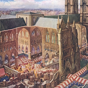 Westminster Abbey cut-away during Coronation 1937