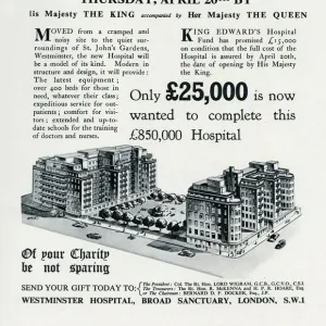 Westminster Hospital opening April 1939