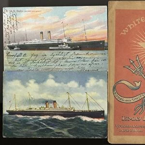 White Star Line - brochure and two RMS Baltic postcards