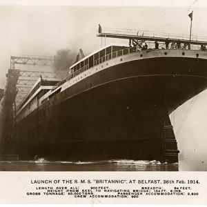 White Star Line - RMS Britannic, launch at Belfast