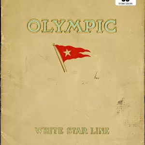 White Star Line, RMS Olympic, brochure cover design