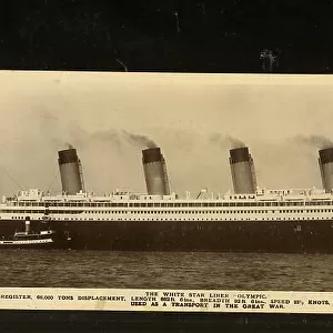 White Star Line, RMS Olympic - postcard
