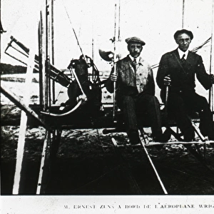 Wilbur Wright, right, with Ernest Zens