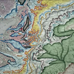 William Smith's 1815 Geological Map of Great Britain Print William Smith's 1815 Geological Map of Great Britain Print