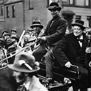 Winston Churchill in folk parade
