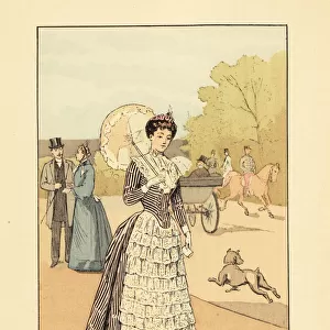 Woman promenading in the Parc Monceau, 1886