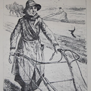 Womens War Work WW1 Ploughing