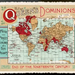 World Map Art Prints: British Empire Maps