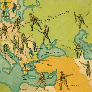 World War One Combatants - Map of Europe