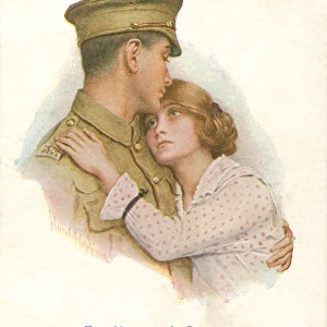 A World War I soldier and his sweetheart