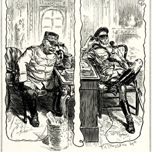 WW1 - Cartoon - General Joffre and Grand Duke Nicholas