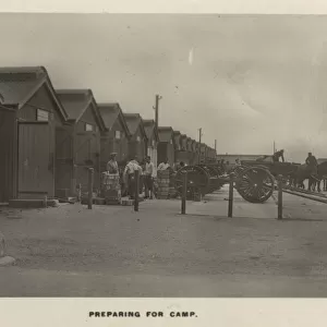 WW1 Soldiers Preparing for Camp, Bulford Camp, Bulford, Amesbury, Salisbury Plain