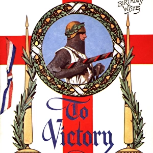 WW2 birthday card, To Victory