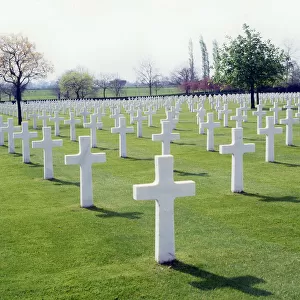 WW2 - The Brittany American Cemetery and Memorial is located in Saint-James, Normandy