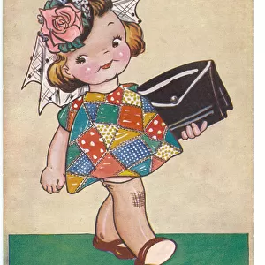 WW2 era - Comic Postcard - Who Cares a Darn