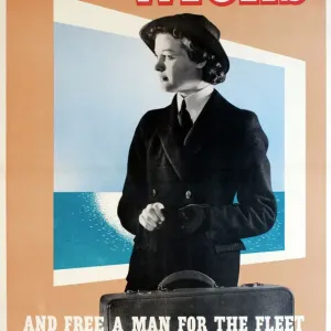 WW2 Wrens Recruitment Print circa 1940 WW2 Wrens Recruitment Print circa 1940